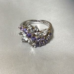 😍925 Silver Tanzanite/Aquamarine Ring NWOT😍